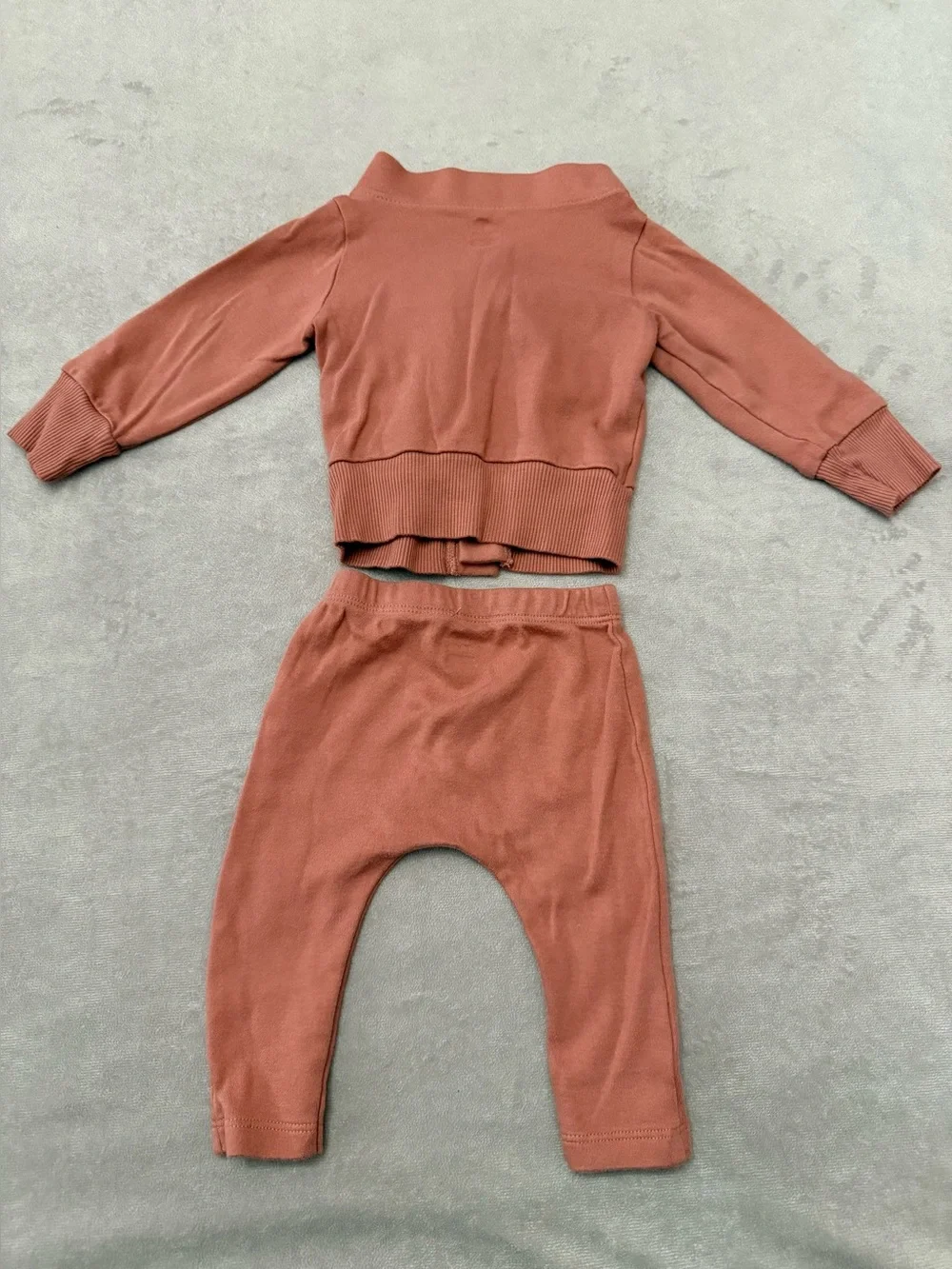Organic Cotton Baby Girl Cardigan Leggings Set 0-3 Months 4 Piece Lounge Outfit